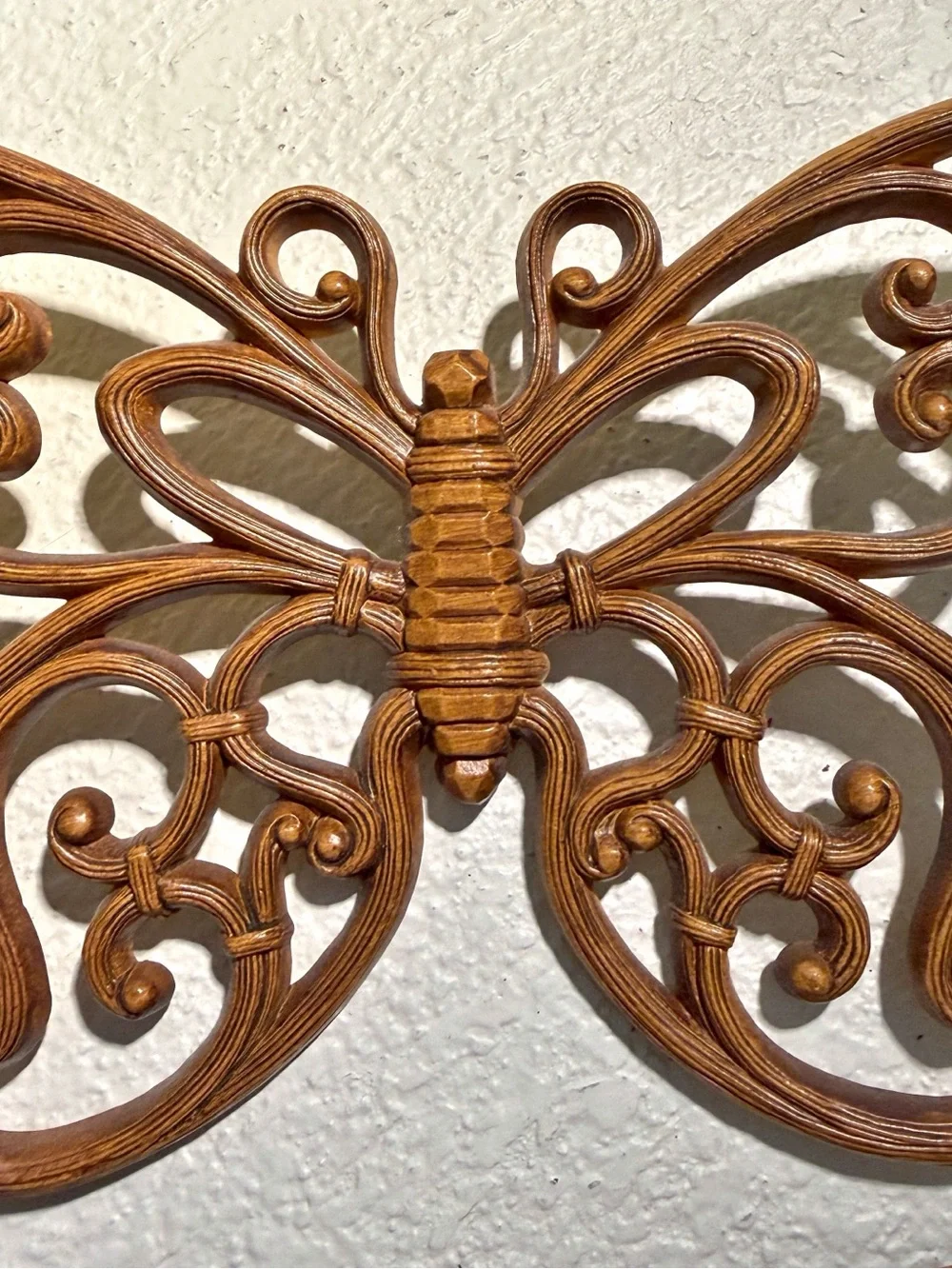 Vintage Butterfly Wall Art Set of 2 Butterflies 70s Boho 3D